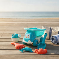 6 Pieces Colorful Sand Toy Set with Dump Truck Easy to Clean Beach Dump Truck Set Safe Watering Can with Sand Toys Sturdy for Toddlers
