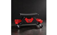 Rolling Automotive Seat Movable Repair Seat Stool with Tool Trays Heavy-Duty Rolling Stool with Tool Trays for Automotive Specialists, Garage