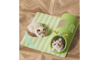 Breathable Feline Scratcher Tunnel Dangling Toy Included Feline Tunnel Bed for Cats, Kittens, Indoor