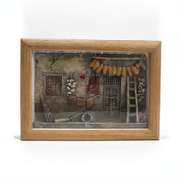 3D Embossed Village Light Farmhouse Night Light Touch Switch Rustic