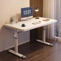Manual Height-Adjustable Desk Wide Base Feet Office Furniture