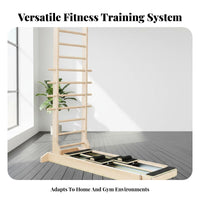 Multi-Directional Pilates Ladder Adjustable Sliding Base Pilates Ladder Barrel Professional Grade Core Training Barrel for Seniors, Adults, Gym