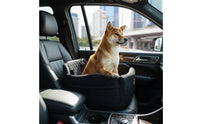 Thick Padded Dog Car Booster Seat Raised Design Dog Car Seat Bed No Tools Required