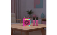Compact Karaoke Speaker with Microphones Wireless Karaoke Machine with Microphones Clear Sound Portable Singing Machine Vibrant for Children, Dorm Rooms
