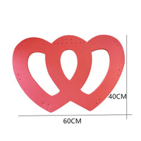 EVA Foam Double Heart Panel Matte Finish Heart Car Panel