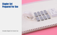 Mini Stapler Set, Small Office Stapler with Staples, Student Stationery Kit, Gradient Colors