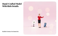 1:64 Scale People Figurine Collectible 1:64 Scale Scene Figure Broadcasting Streamer Miniature Highly Detailed Vlogger Model