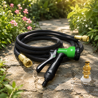 Flexible Garden Hose Set, Expandable Hose with 8-Function Garden Sprayer, TPE/Latex Hose for Irrigation, Car Washing