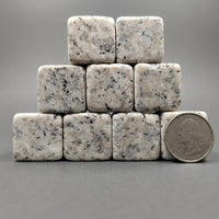 Home Bar Whisky Stones for a Light Luxury Style, Granite Drink Chiller Bar Accessories, 10 Pack of 2x2x2cm Cooling Stones