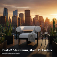 Modular Combination Round Pillow Back Sofa Modern Design Garden Lounge Set Weather-Resistant Patio Seating Sturdy Construction for Hospitality Businesses, Homeowners, Families, Balcony, Terrace, Backyard, Poolside