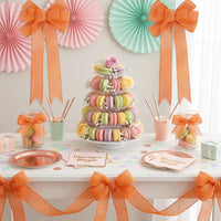 DIY Ribbon Bow Macaron Colors Easter Bow Decoration Elegant Hanging Ornament for Party Planners, Home Stylists, Gift Wrapping, Parties