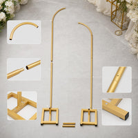 Half Arch Tall-Standing Metal Arch with Rectangular Base Sturdy