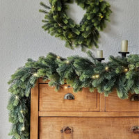Artificial Pine Garland PE Dense Christmas Vine Faux Christmas Tree Leaves Pine Needle Door Hanging Decoration