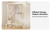 Foldable Rolling Clothes Organizer Space-Saving Rolling Rack with Shelf Multi-Functional Garment Stand Easy Installation for Apartment Dwellers, homeowners, Bedroom, Laundry Room, Entryway, spacious Closet
