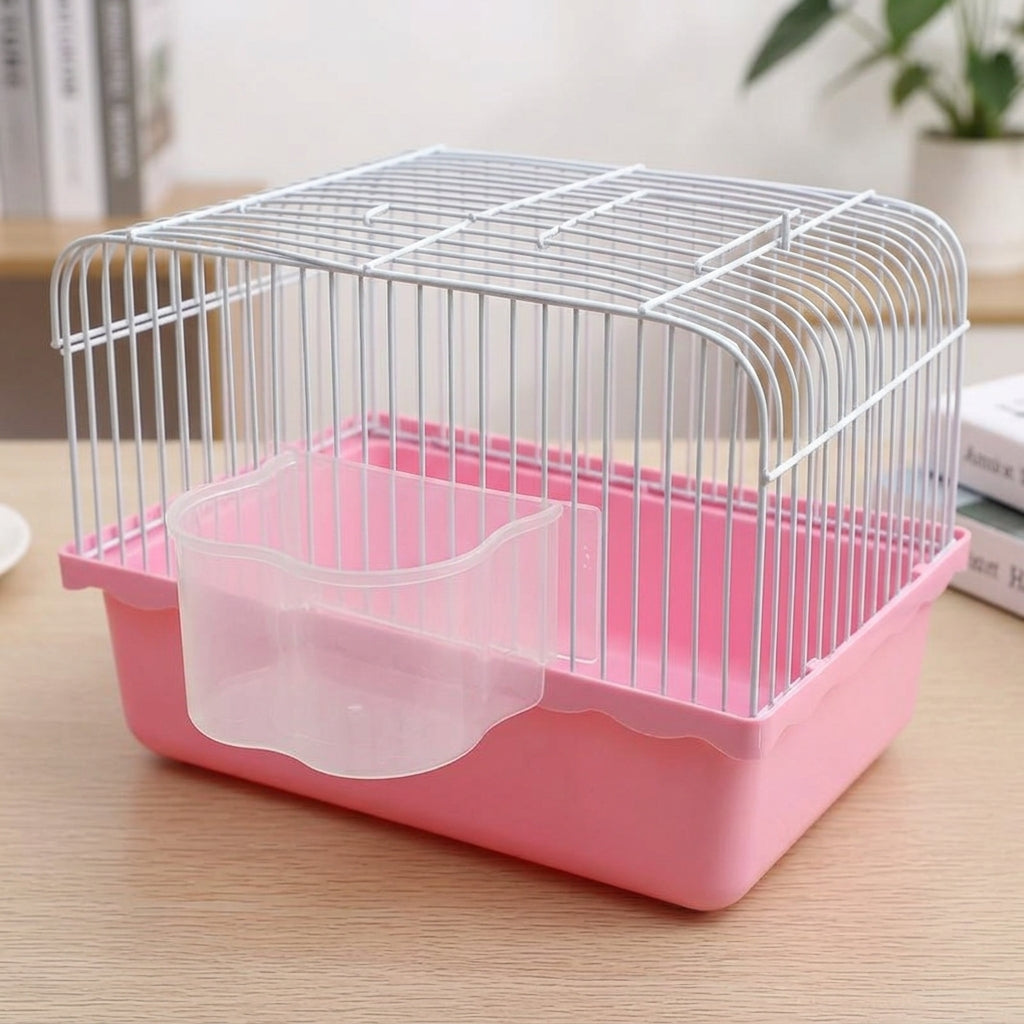 Hanging Bird Feeder featuring A Container, Attachable Parrot Feeder and Bird Cage Accessory