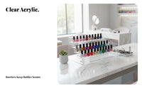 Nail Polish Display Rack Multi-Tier Design Stepped Display Stand Clear Nail Polish Holder Transparent Acrylic Tiered Shelf