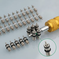 36 Pieces Car Air Conditioning Valve Core Accessories with Remover Tool Car Air Conditioning Valve Core Accessories Refrigeration for Garage