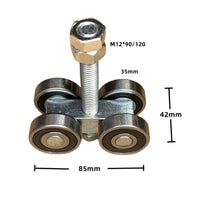 12mm Bolt Bolt Hanging Door Roller Assembly Hex Nut Top Hung Sliding Door Rollers Effortless Rolling Sliding Track Roller Heavy Duty