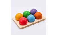 Rainbow Matching Ball Toy Educational Color Sorting Balls Game Color Matching Toy Sensory Ball Sorting Game Child-Centered