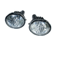 Clear Lens Front Bumper Fog Lights Black Housing Fog Light Pair Reflector Style Rear Mounting Stem
