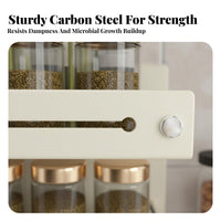 No Drilling Required Seasoning Rack Drilleffortless Installation Kitchen Organizer Multi-Functional Household Storage Space Saving for People with Small Kitchens, Home Cooks, Homemakers, On Refrigerator, Pantry, Laundry Room, Office
