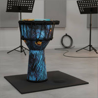 Portable 10 Inch Djembe Drum Comfortable Rounded Rim PVC Tribal Drum Tuning-without Tuning for Beginners