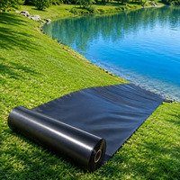HDPE Geomembrane Pond Liner for Landscaping, Heavy Duty Puncture Resistant Anti-Seepage Waterproof Liner Black Pond for Water Features