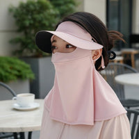 Protection Facekini Breathable Face Cover Breathing Vent Sun Visor with Neck Cover for Outdoor Activities