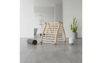 S-Shape Sauna Backrest Natural Wood Construction S-Shaped Wooden Backrest