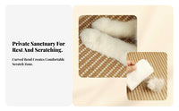 Spacious Cat Scratcher Bed Cozy Cat Scratching Lounge Long-Lasting Pet Furniture Woven Jute for Cats, Kittens, Living Room, Home