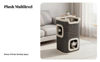 Year-Round Comfort Multi-Level Cat Tree Integrated clawing Posts Multi-Story Cat Tower with Condos Multiple Resting Spots Feline Play framework snug sanctuary for felines, Kittens, Indoors, Living Room, Bedroom, Home