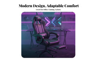 Adjustable Height Highspine Reclining Chair with Footrest 360-Degree rotating Ergonomic Recliner with Footrest certified Approved Task Seat for Streamers, Students, gaming enthusiasts, Study Room, Bedroom