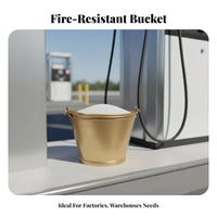 Hazard-Rated-Resistant Fire Bucket Non-Sparking Wall-Mounted Fire Bucket Industrial Grade for Firefighters, Maintenance Worker S Plants, Factories