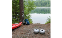 2 Pieces Inflatable PU Tire Kayak Cart Wheel Easy Installation Balloon Beach Wheel for Anglers