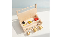 Lock and Key Set with Wooden Box Hands-on Child-Centered Lock Box Wooden Educational Toy Preschool Interactive for Toddlers