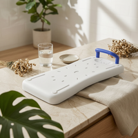 Bathtub Seat Board Anti-Slip Bath Board with Handle Adjustable for Bathroom