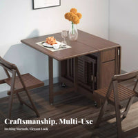 Foldable Expandable drop-leaf Table expandableable transformable Dining Table Space-Saving Design Household Furniture Modern aesthetic for Small Apartment Dwellers, Homeowners, Office Workers, Living Room, Kitchen