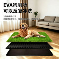Dog Toilet with Foam Pad and Tray with Drain Holes