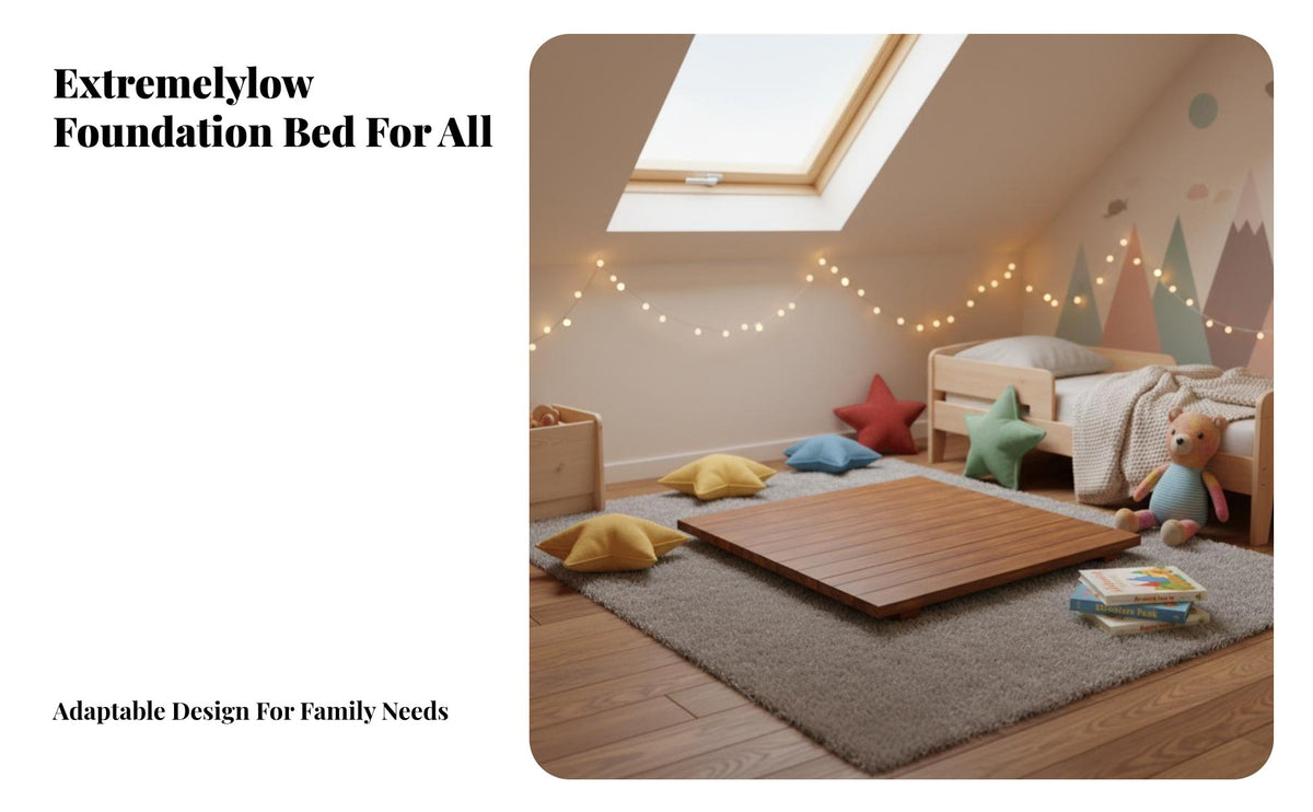 Lowheight woven-mat Bed Japanese design Low height Slatted Bed Frame Minimalist Design Bedroom Furniture for Children, Adults, elevated sleeping area, Attic, Guest Room