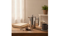 Stainless Steel French Press Easy to Clean French Press Coffee Maker Polished Cafetiere Rustproof for Home Baristas, Kitchen, Office