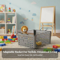 Stackable Wire Basket robust Construction Stackable Metal Crate for Homeowners