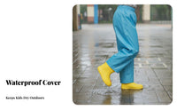 kids' Rain Pants Elastic Waist Kids Rain Pants PU Coated children's Mud Trousers for Young Children, Students, Rainy Days, Muddy Play, Playing