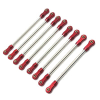 8 Pieces RC Linkage Set with Metal Ends Adjustable Tie Rod Kit Shiny Link Rod for Hobbyists