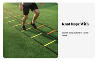 Portable Agility Ladder Sturdy Rungs Speed Ladder Lightweight Sports Equipment Extendable for Athletes, Coaches, Kids, Outdoor, Gym