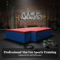 High Jump Landing Mat Tear-Resistant Backward Flop Flop Mat Zippered Cover Pole Jump Landing Landing Area for Athletes, Students, Gymnasium