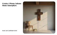 Solid Wood Carved Wooden Cross Ready to Hang Hand Carved Wooden Cross Authentic Craftsmanship for Church, Office