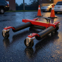 Hydraulic Vehicle Mover Red and Black car Repositioning Vehicle Mover Heavy Duty Wheel Dolly