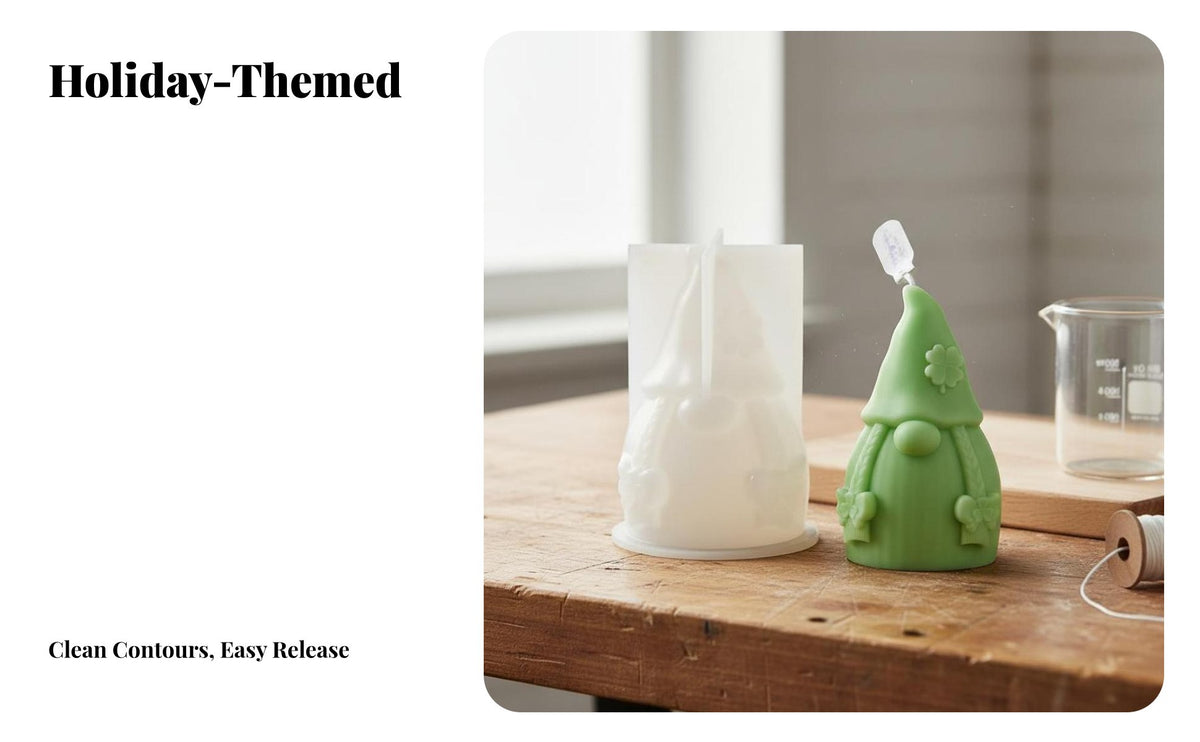 Gnome Silicone Cast maker Gnome Candle Cast Easy to Release for DIY Enthusiasts, Soap Makers, Gift Making, Party Decoration, Workshop