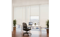 Light-Filtering Semi-Blackout Window Shade Roll-up Pull Chain Roller Curtain Milky White Pull Cord Thick for Bedroom, Office, Balcony, Bathroom
