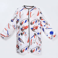 Salon Smock with Zipper Long-Sleeve Barber Smock Hairdresser Jacket with Pockets Long-Lasting Apparel Soft for Hairdressers